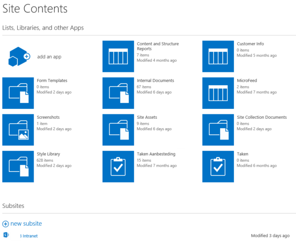 SharePoint Site experience - klassieke weergave